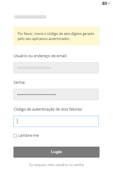 Fazer login com autenticação de dois fatores Fazer login com autenticação de dois fatores