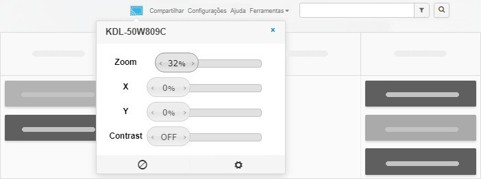 Kanban Cast ativado - visualização das opções