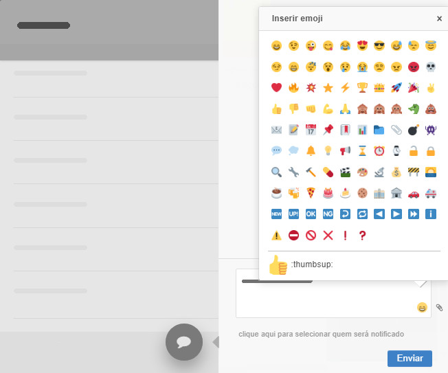 O complemento Seletor de Emojis nos comentários