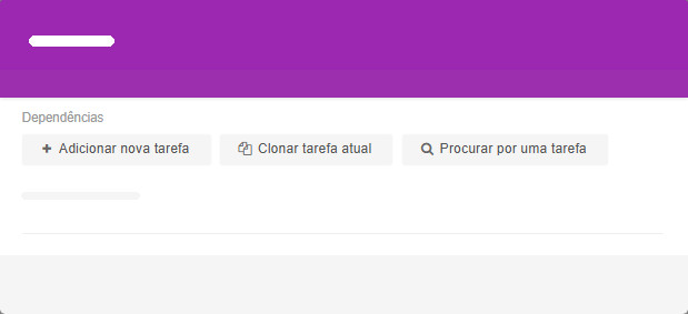 Dependências de Tarefas - opções de criação de dependências Opções de criação de dependências