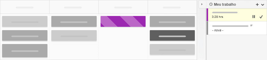 Tempo registrado na tarefa na visualização Meu trabalho Tempo registrado na tarefa na visualização Meu trabalho