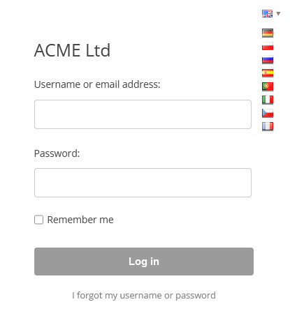 Changing Kanban Tool interface language from the login page