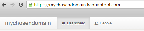 Select a Personal Domain Name Choose a Domain Name in Kanban Tool