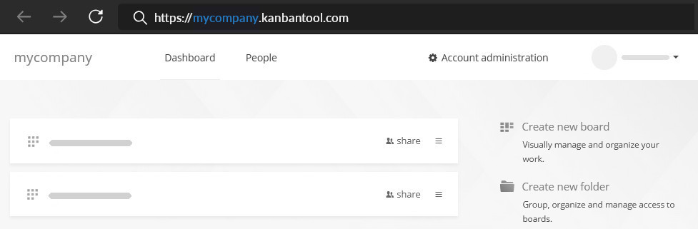 Signing in to Kanban Tool on one's ustom login page