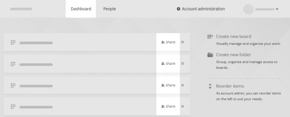 Share boards with specific users