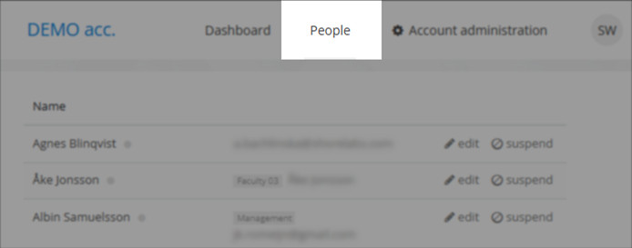 A list of Kanban Tool account users is under the People tab