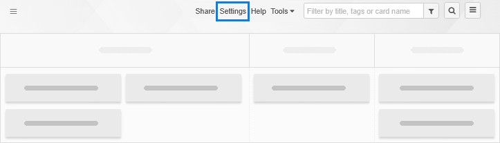 Accessing Kanban Tool board settings