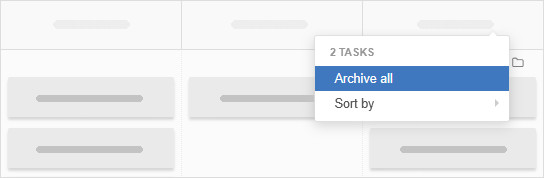 Archiving all tasks in a column