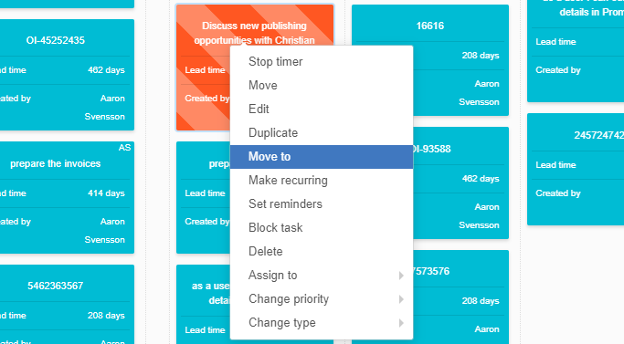 Can I move tasks from one board to another?