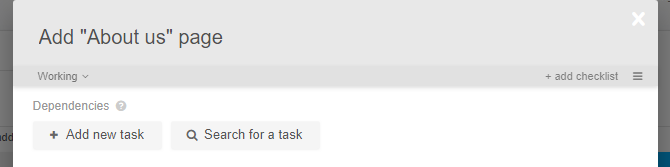 Task Dependencies - Location Task Dependencies - Location