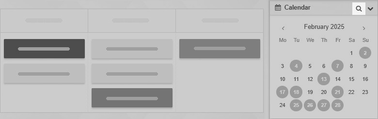 Enter the large calendar with magnifying glass