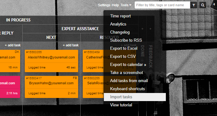 Import Tasks - Location