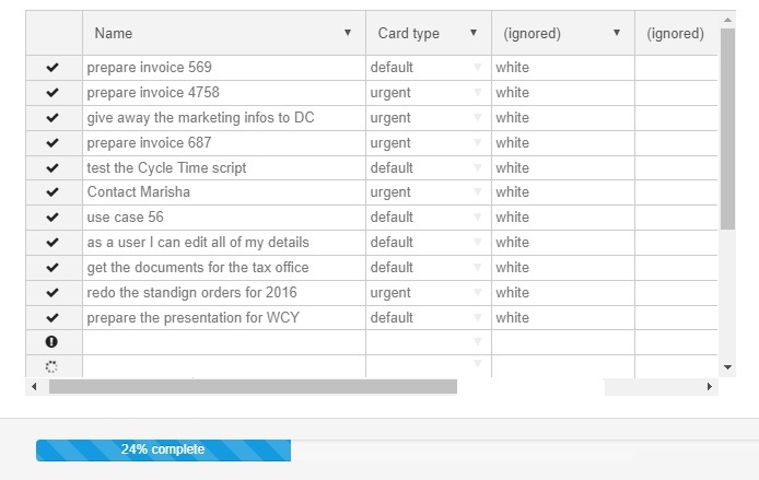 Import Tasks - Uploading and errors