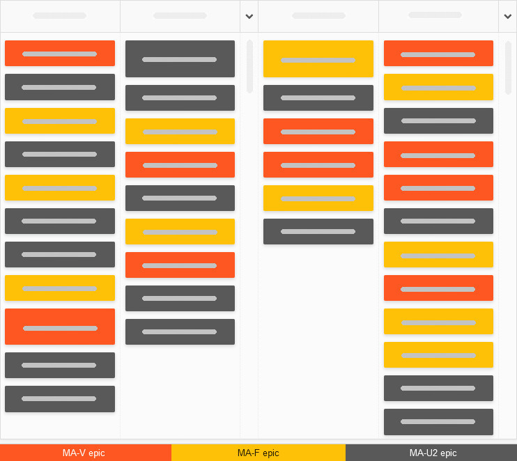 One epic - one Kanban Tool card color