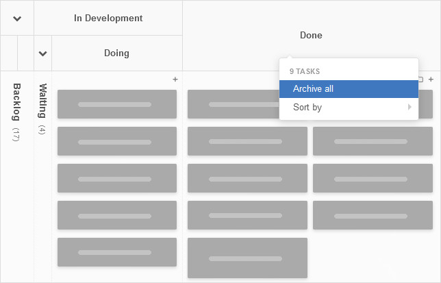 Archive all tasks in the done column