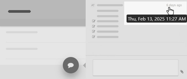 Displaying full date and time of a card modification record
