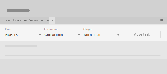 Editing Kanban Tool tasks - card location menu