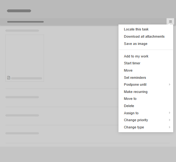 Editing Kanban Tool tasks - in-card menu