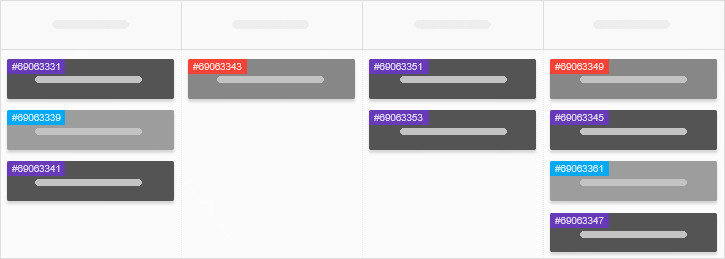 Task IDs visible on card fronts