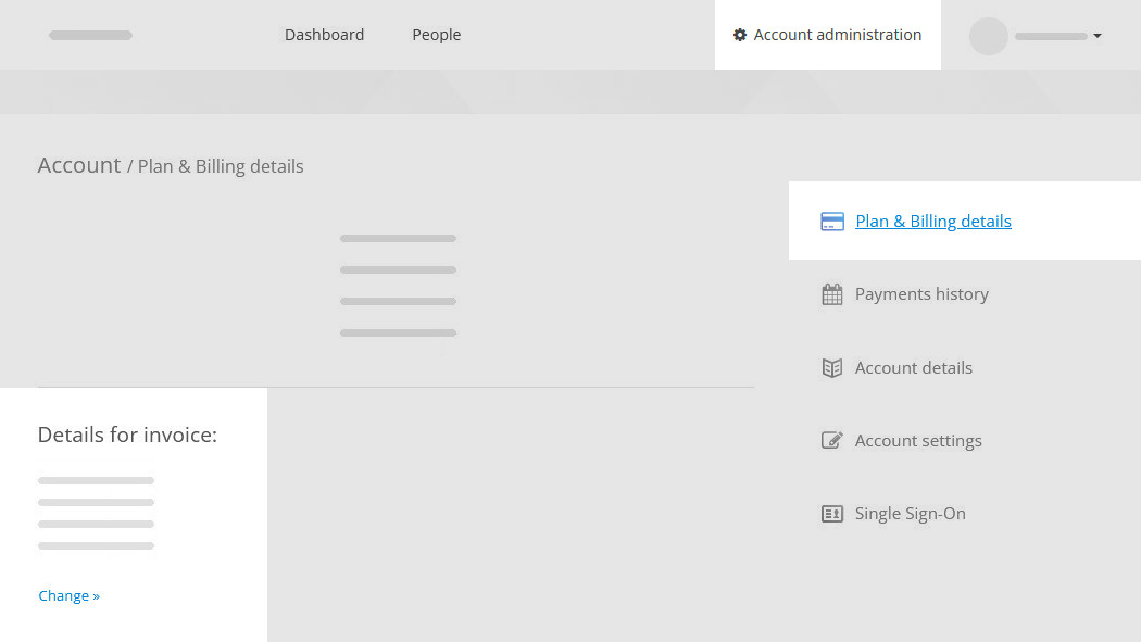 Room for company details for invoices