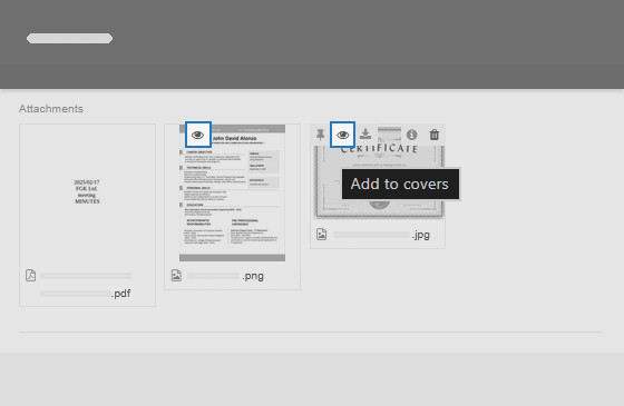 Adding a graphic attachment to Card Covers Adding a graphic attachment to Card Covers
