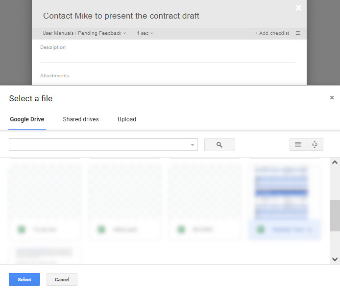 Add File Attachment from Google Drive