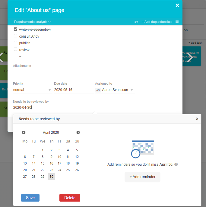 How to use the Task Reminders Power-Up?