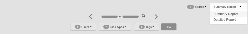 Time report type switching
